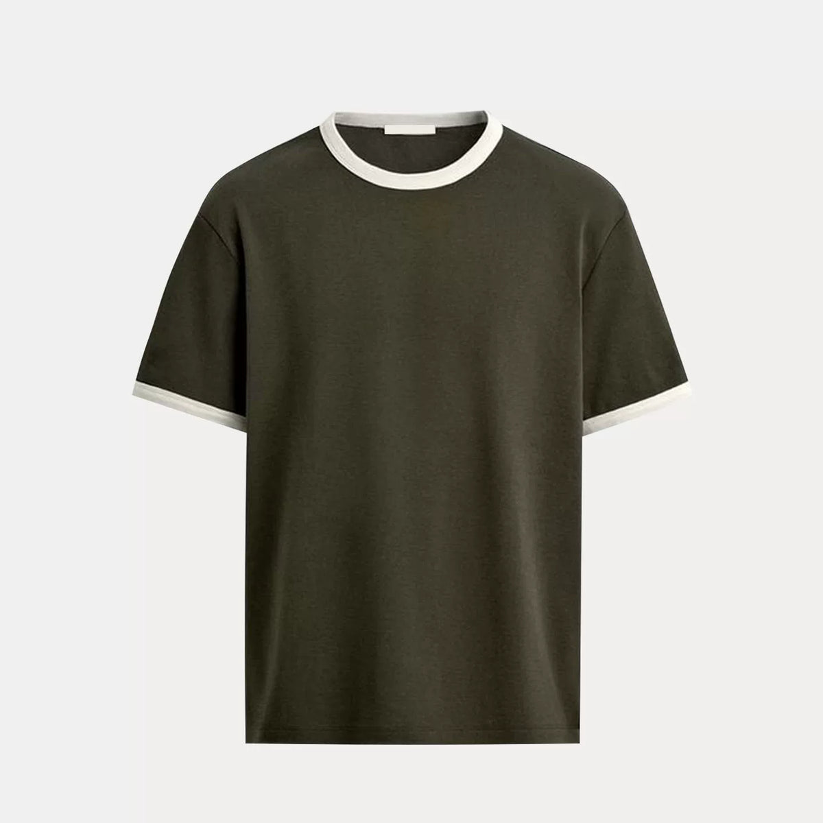 Contrast Textured Slim Crew Tee