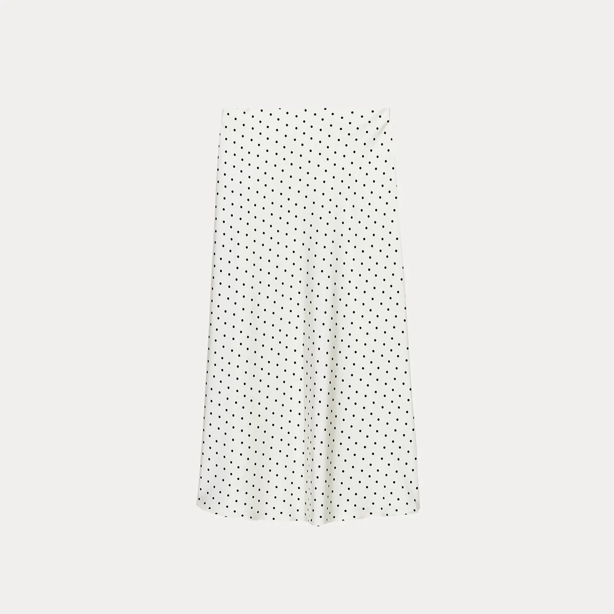 Polka Dot High-Waist Midi Skirt