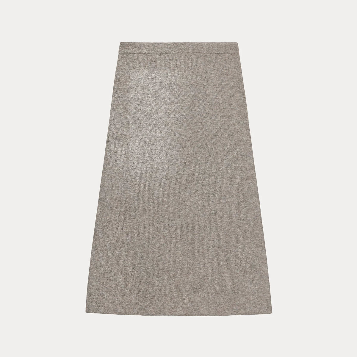 Flip-Collar Knit Top and Midi Skirt Set
