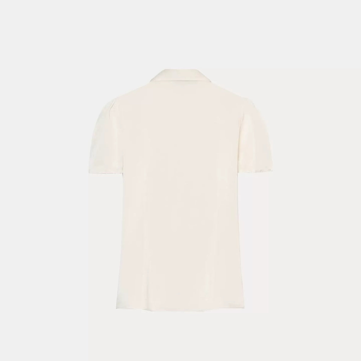 Puff-Sleeve Collared Shirt