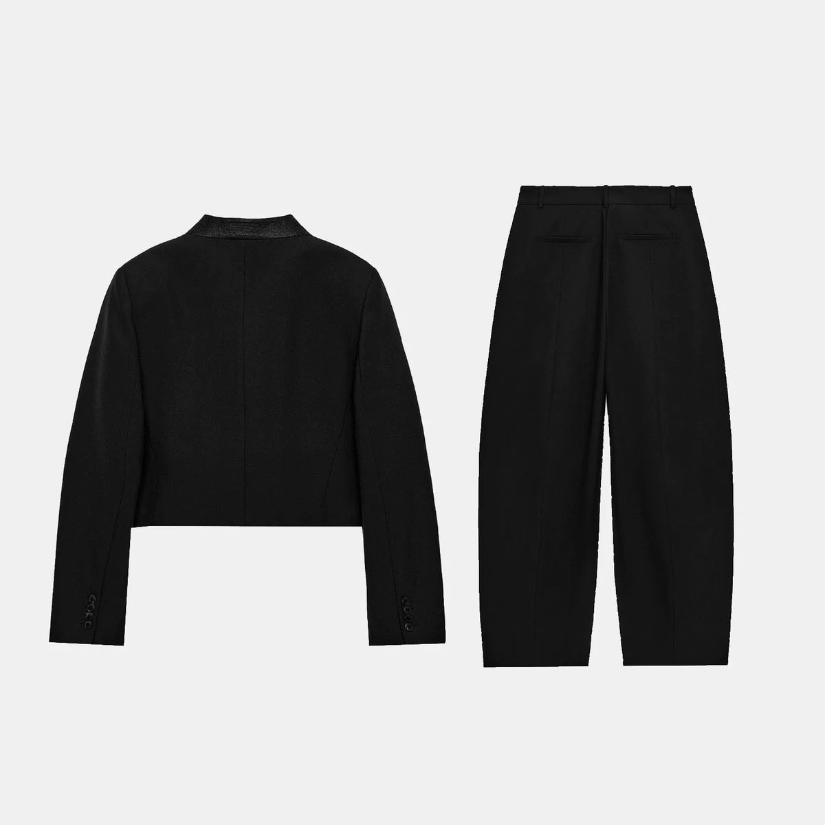 Cropped Blazer and Balloon Trousers Set