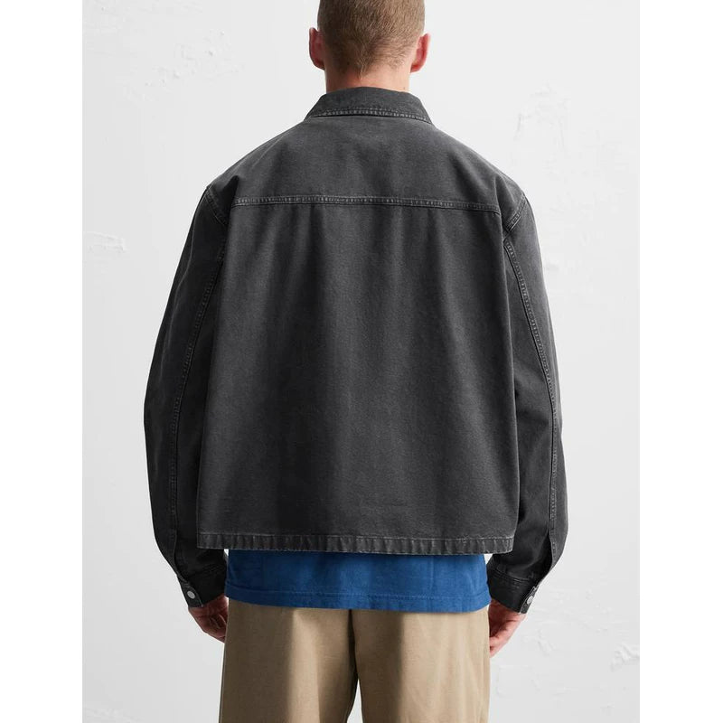 Boxy Square-Collar Shirt Jacket