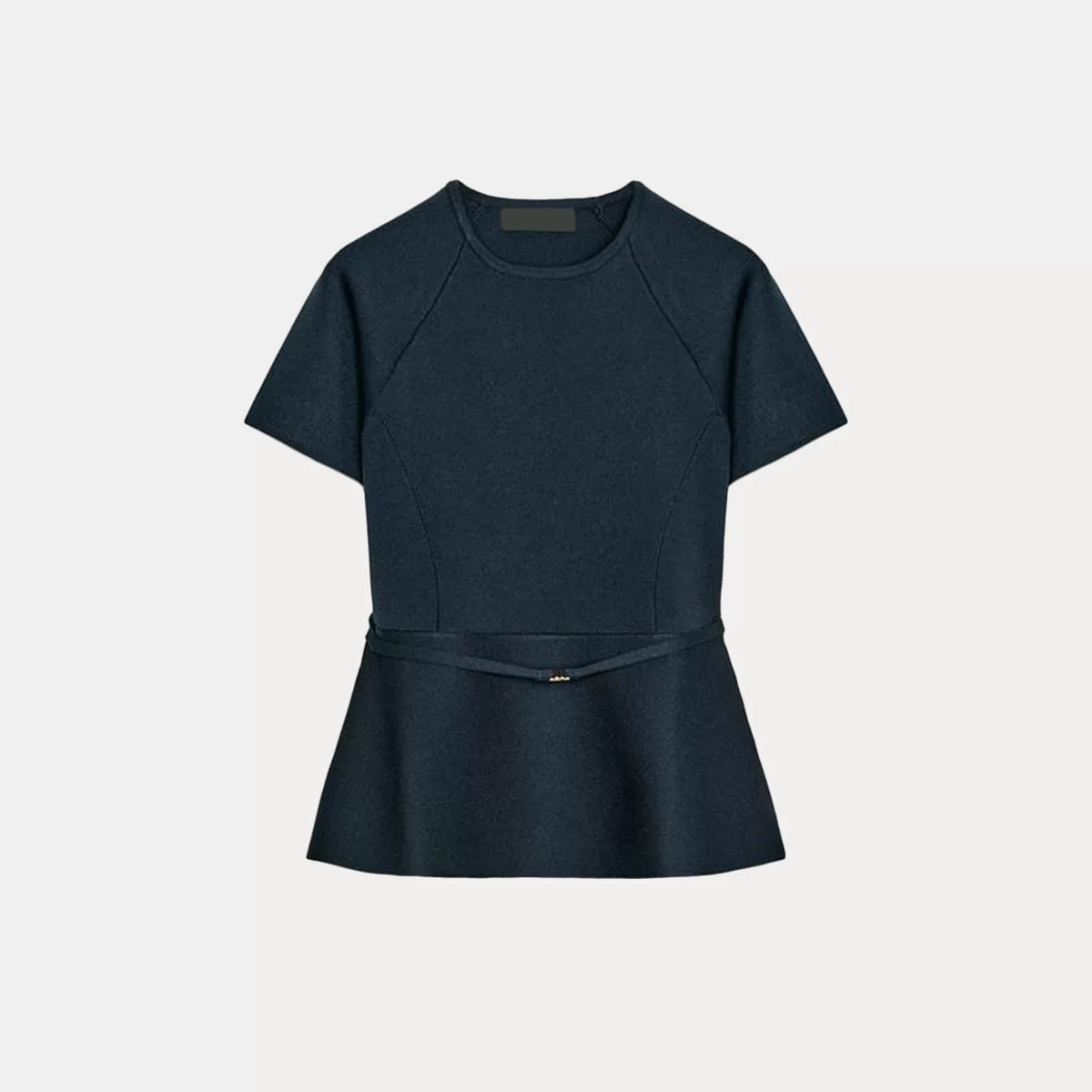 Belted Knit Top and Trouser Set