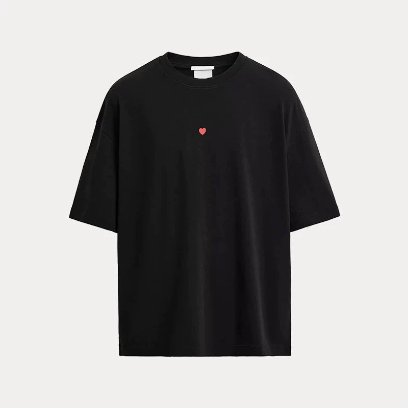 Heart Print Short-Sleeve T-Shirt