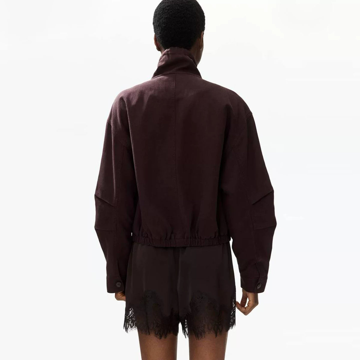 Stand-Collar Zip Jacket
