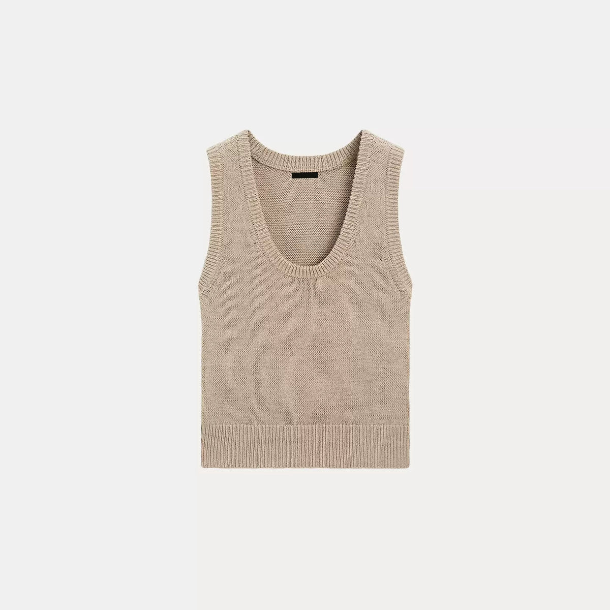 Ribbed Knit Sleeveless Vest