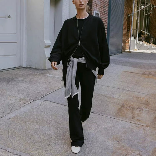 Bomber Jacket and Flared Trousers Set