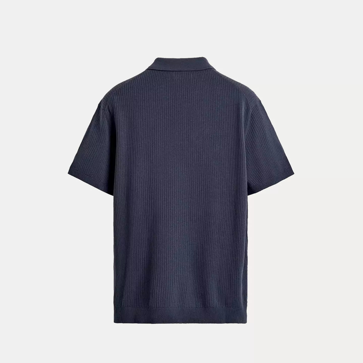 Ribbed Knit Polo