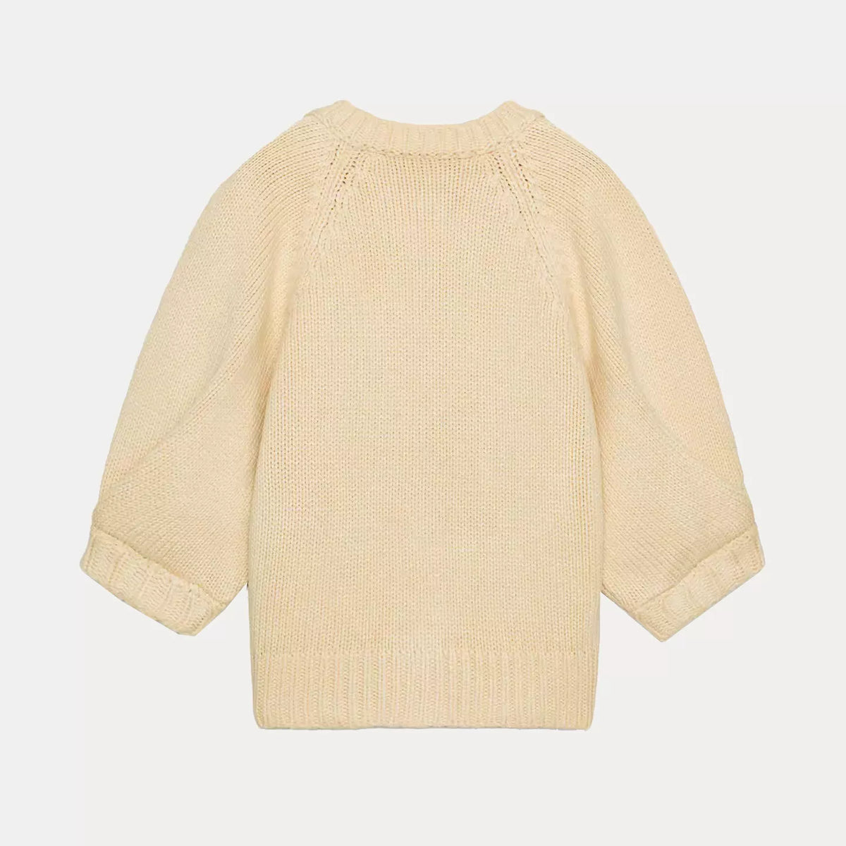 Puff Sleeve Knit Cardigan