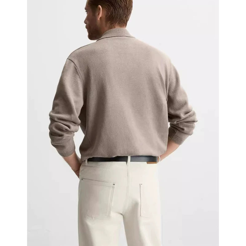 Long-Sleeve Knit Polo