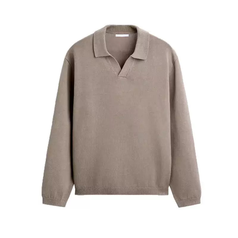 Long-Sleeve Knit Polo
