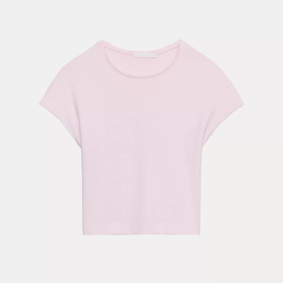 Cropped Slim Crew Neck T-Shirt