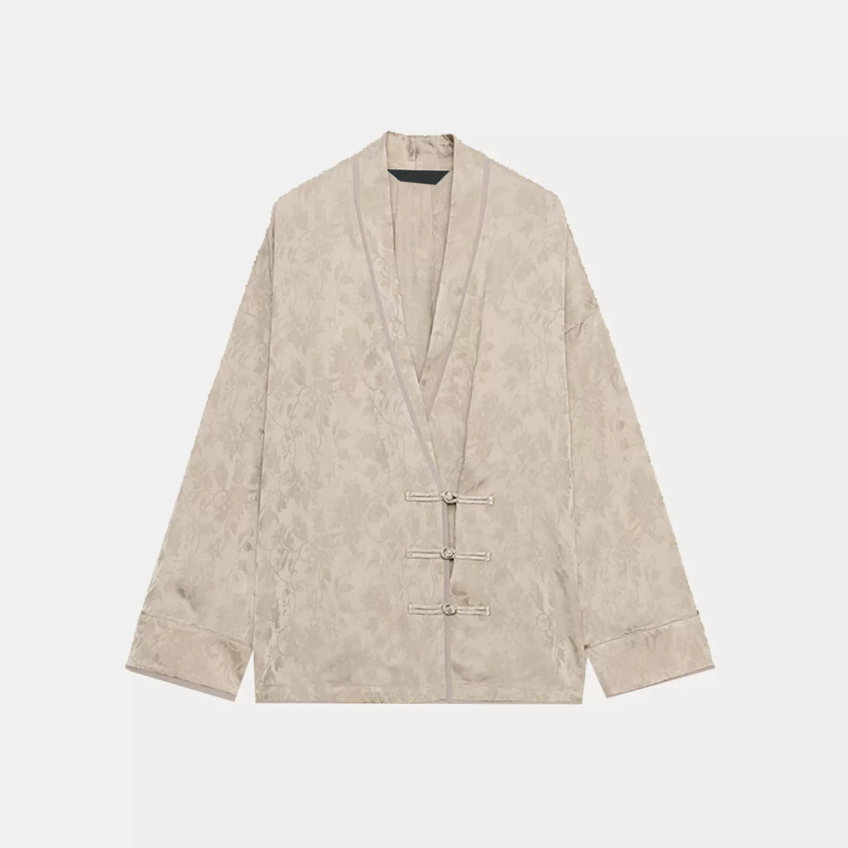 Jacquard Blazer and Pleated Trousers Set