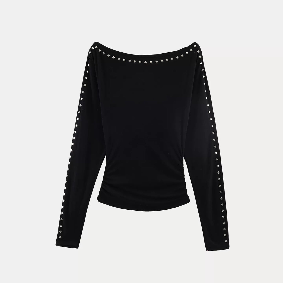 Studded Long-Sleeve T-Shirt