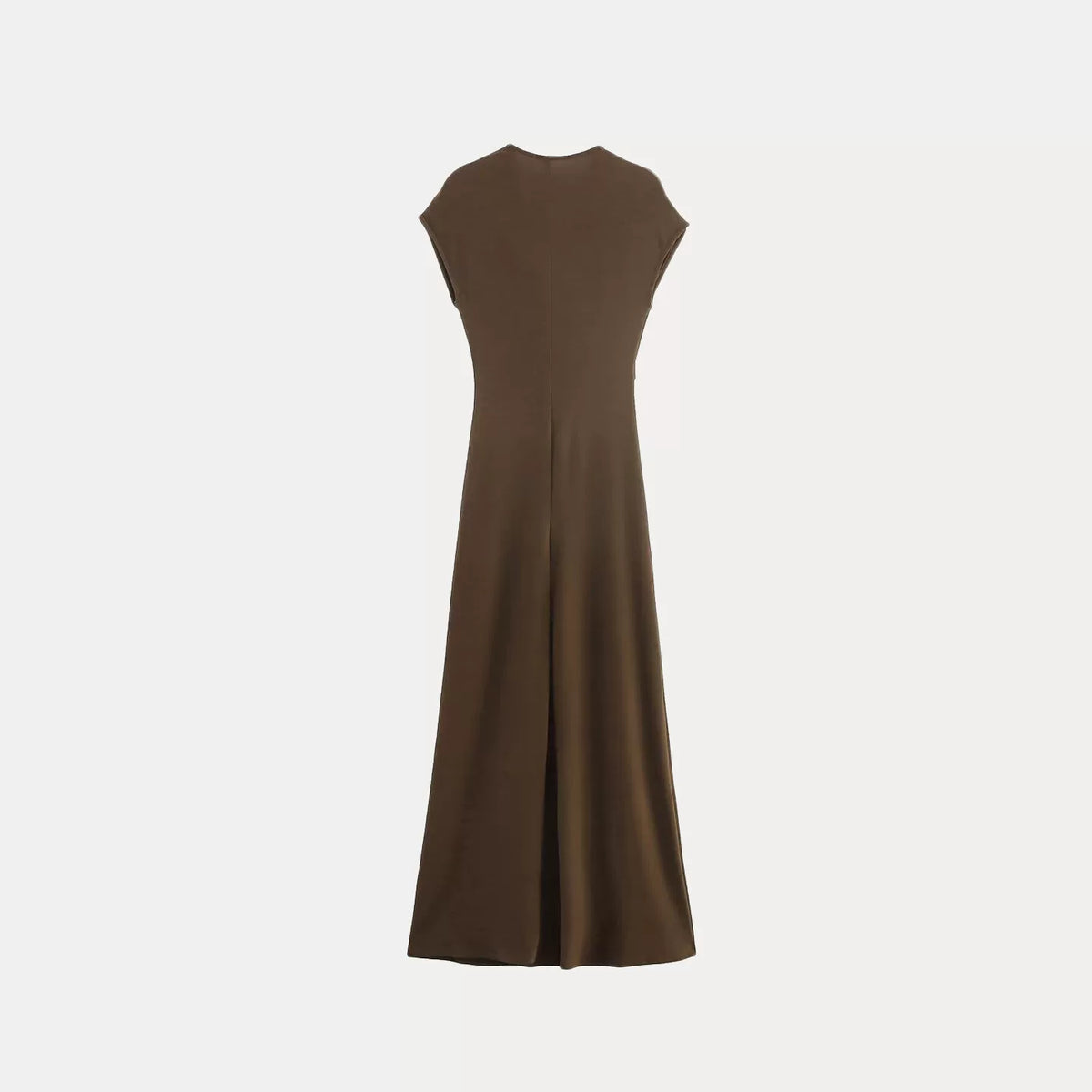 Metal-Trim Pleated Sleeveless Dress