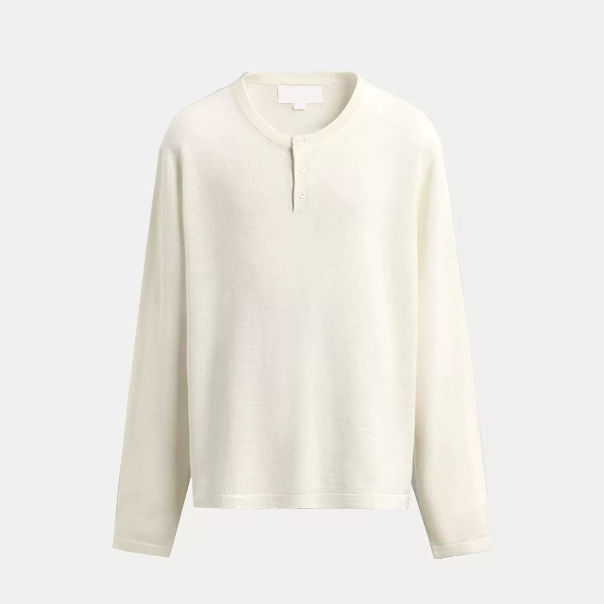 Button Placket Crew Knit Top