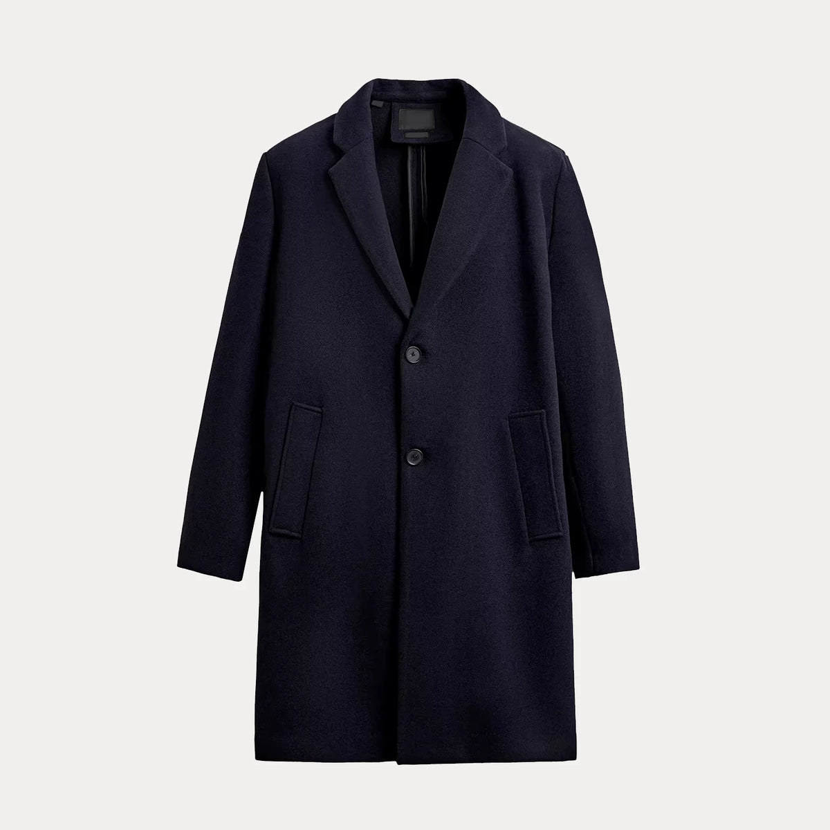 Slim Straight Wool-Blend Overcoat