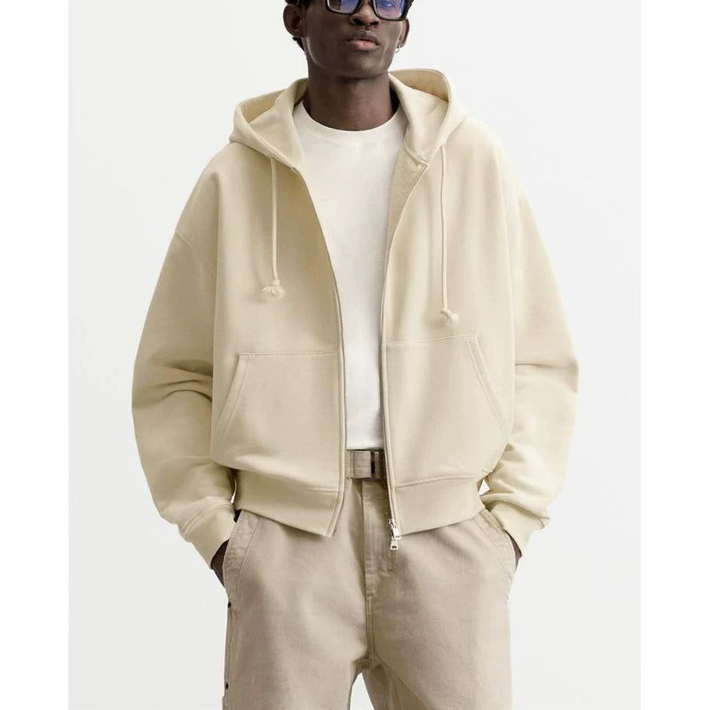 Relaxed Zip-Front Hoodie