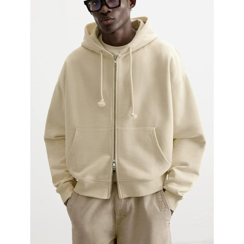 Relaxed Zip-Front Hoodie