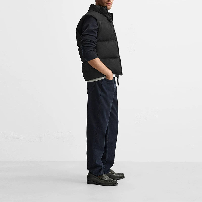 Stand-Collar Zip Vest