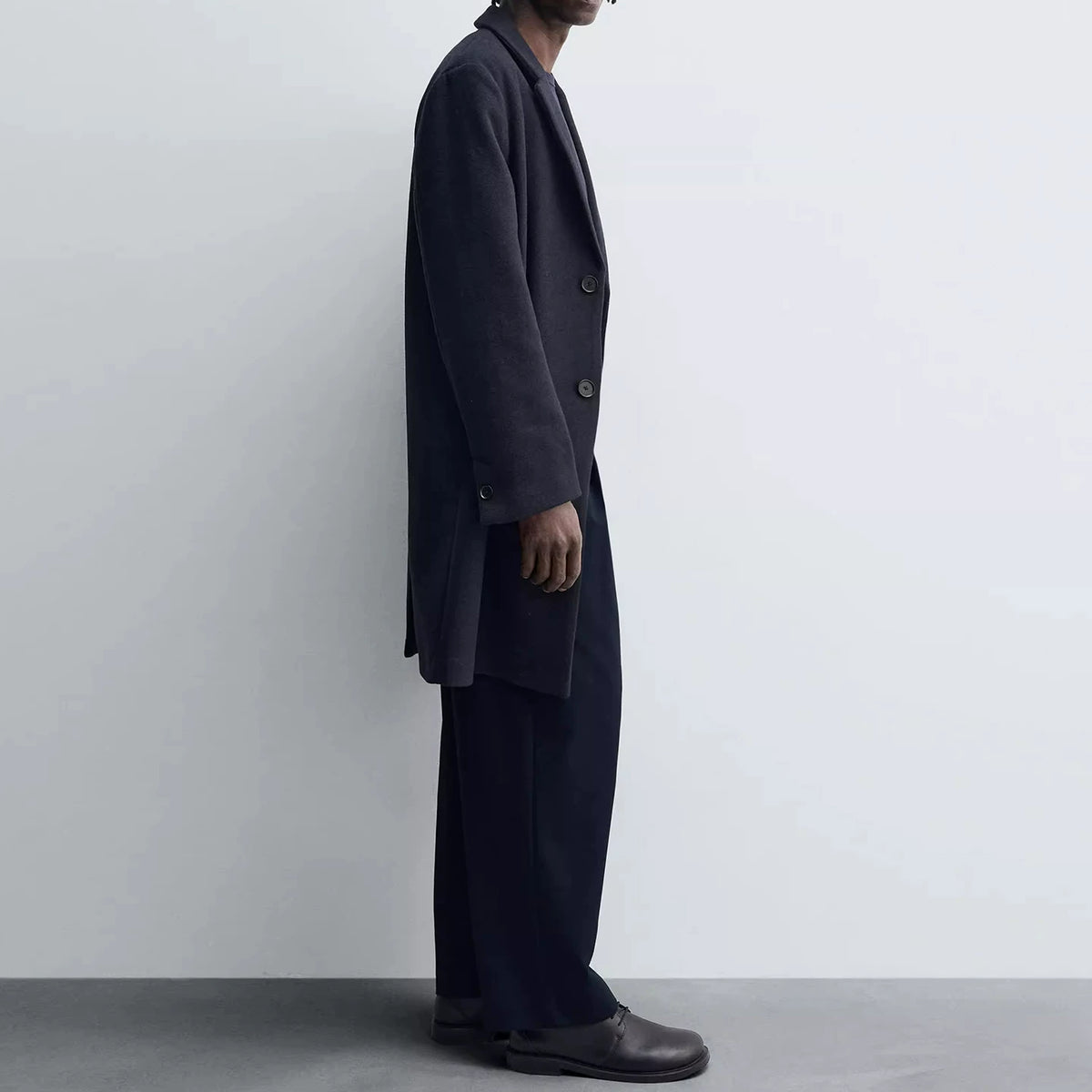 Slim Straight Wool-Blend Overcoat