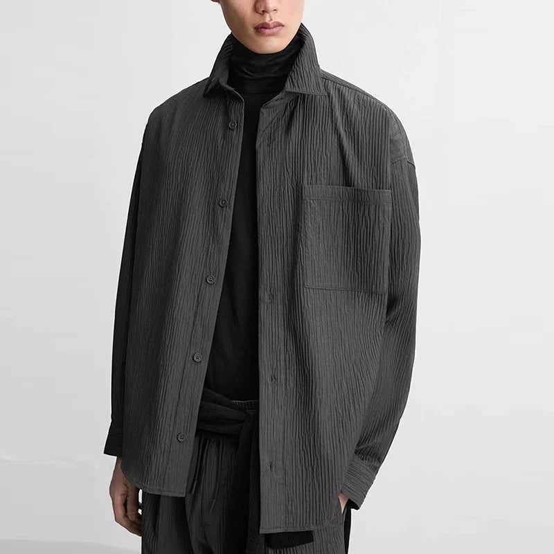 Studded Collar Overshirt
