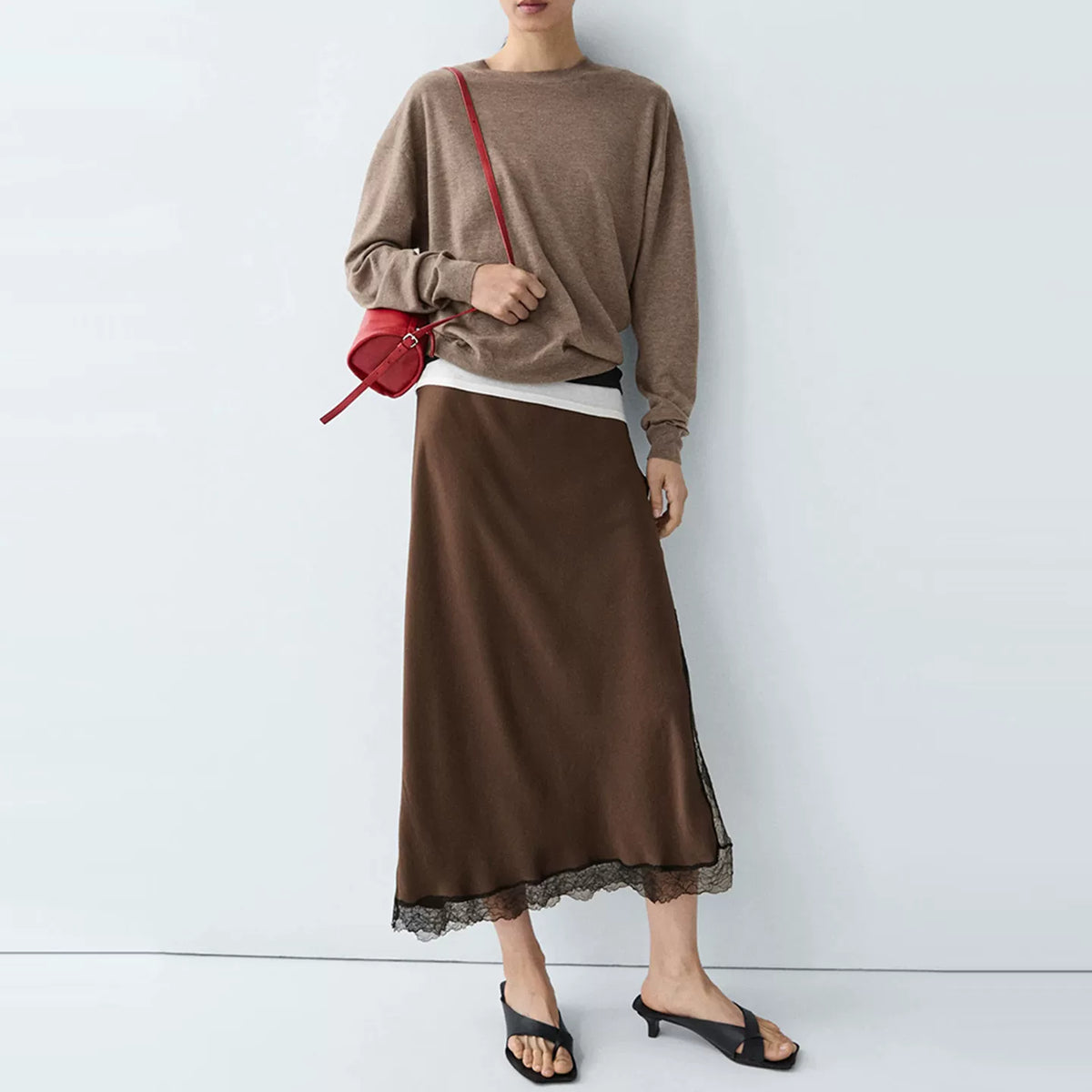 Crew Neck Long-Sleeve Knit Sweater