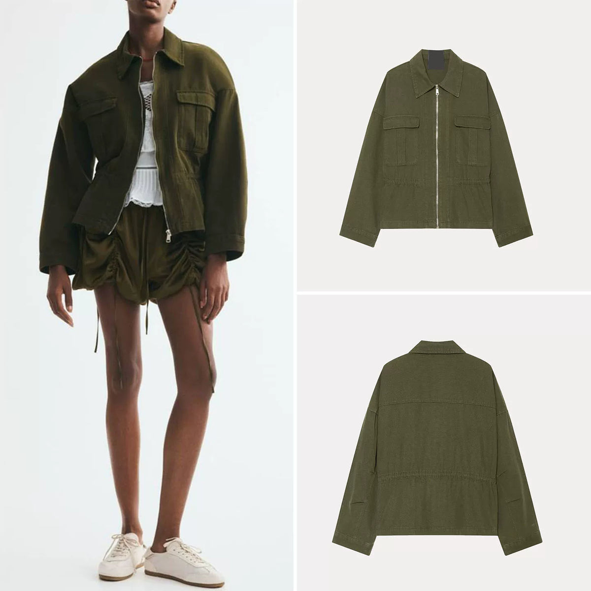 Drawstring Utility Jacket