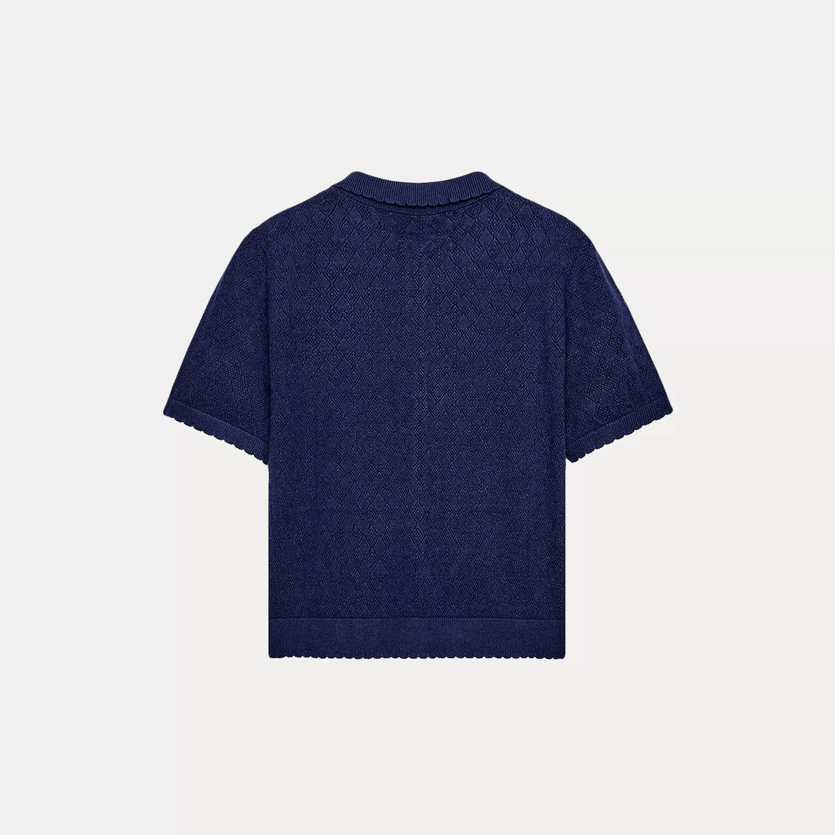 Short-Sleeve Polo Collar Knit
