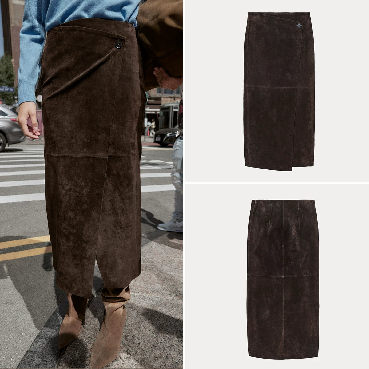 Coffee Brown Bodycon Maxi Skirt