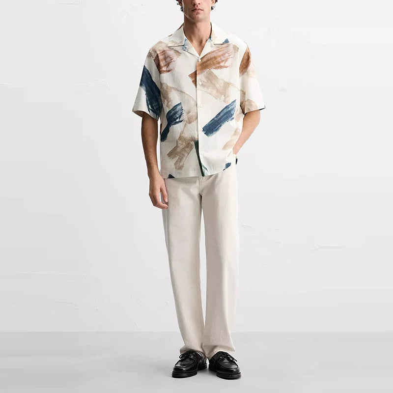 Abstract Print Relaxed Shirt