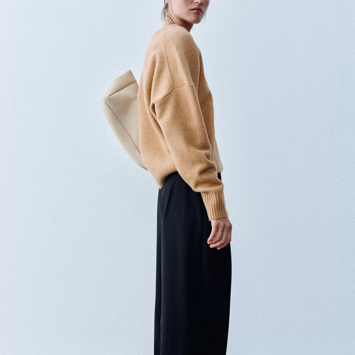 Soft-Touch V-Neck Knit Sweater