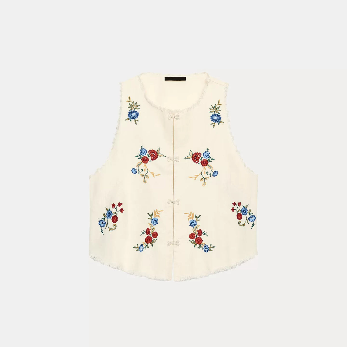 Embroidered Vest Top and Harem Trousers Set
