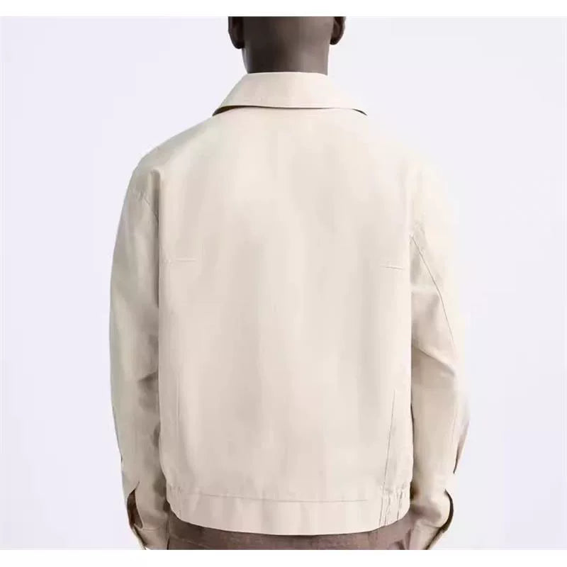 White Collar Casual Jacket