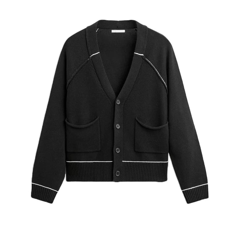 Slim V-Neck Knit Cardigan