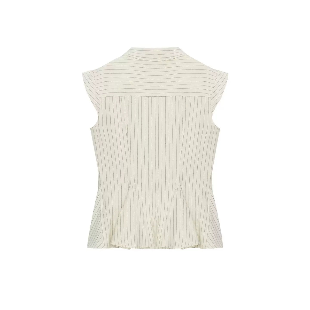 Striped Shirt with Skirted Hem