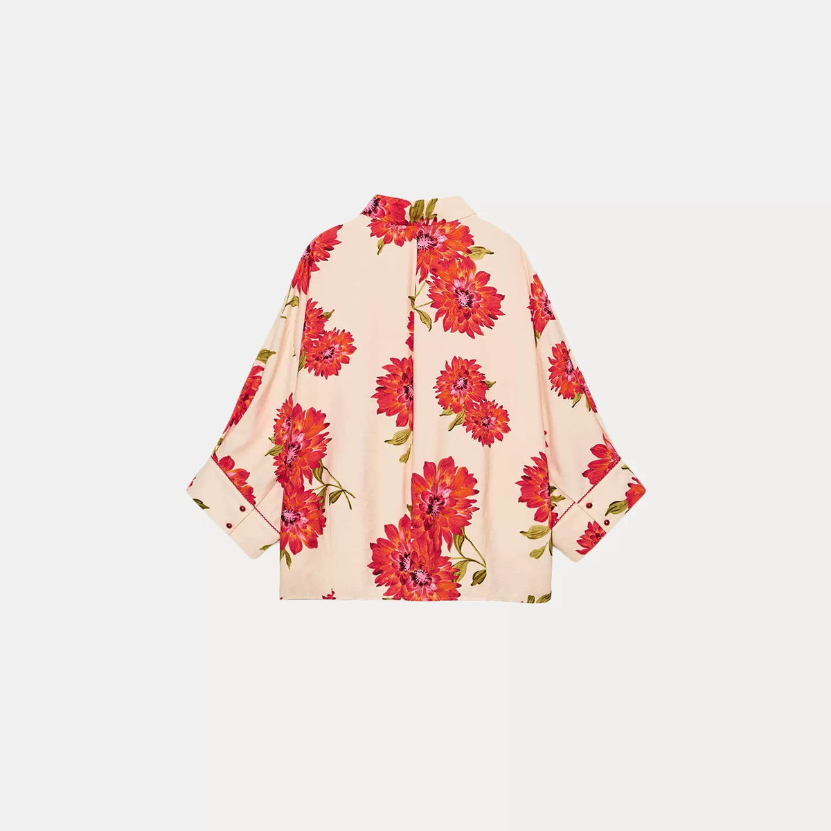 Wide Floral Print Shirt