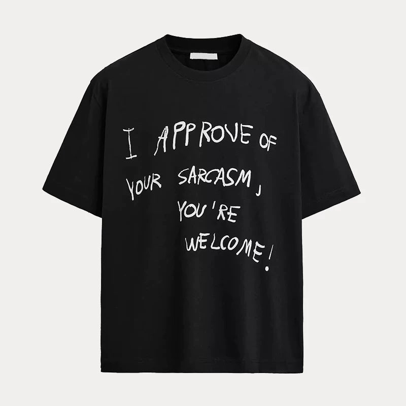 Slogan Print Crew Neck T-Shirt
