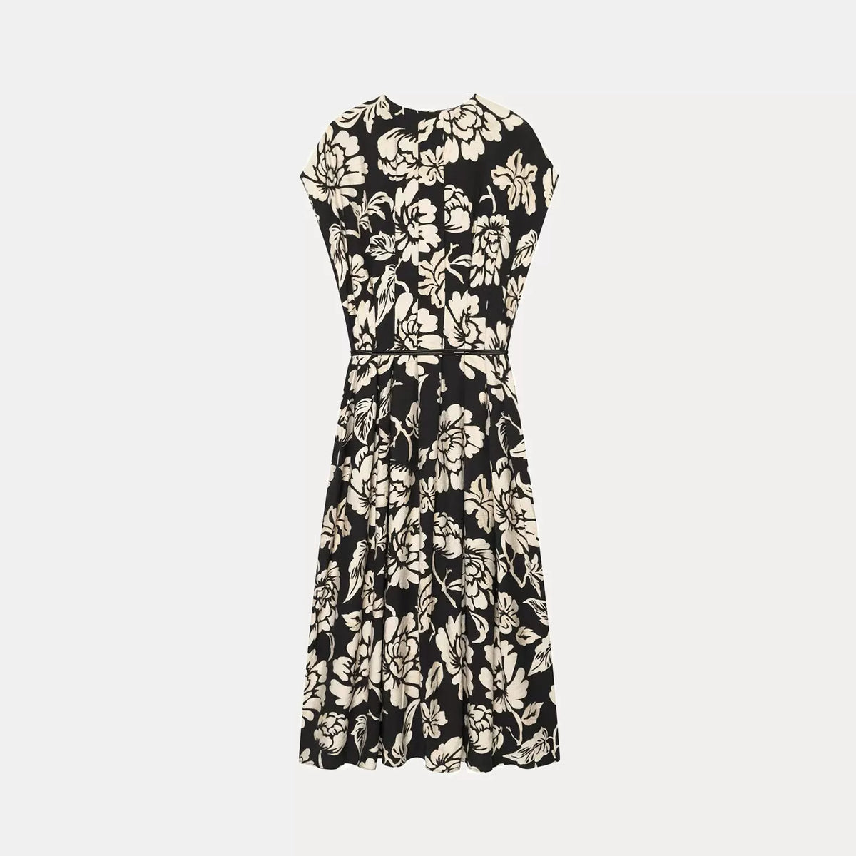 Button-Front Midi Dress