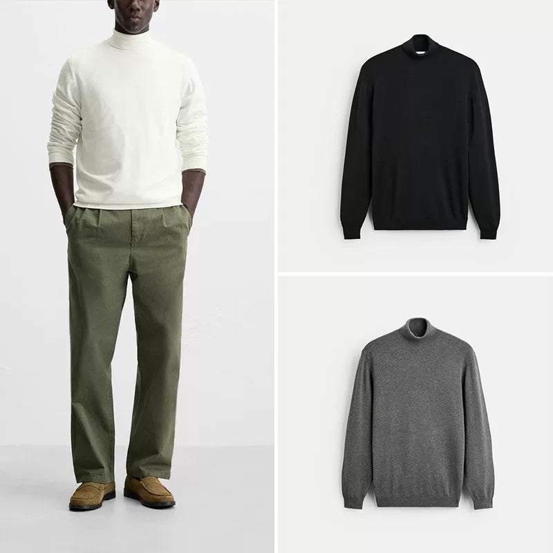 Slim Half-Neck Base Layer Knit