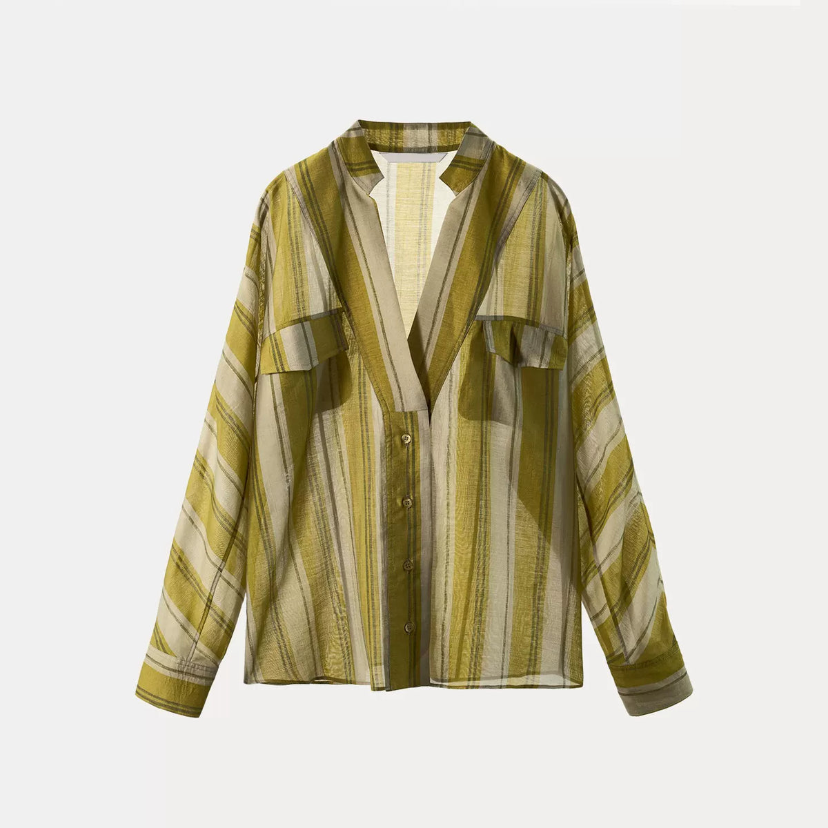 Striped Shirt and Tie-Waist Trousers Set