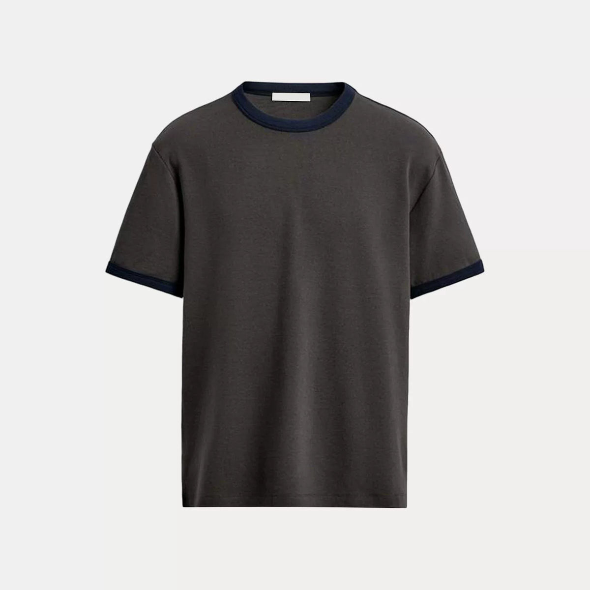 Contrast Textured Slim Crew Tee