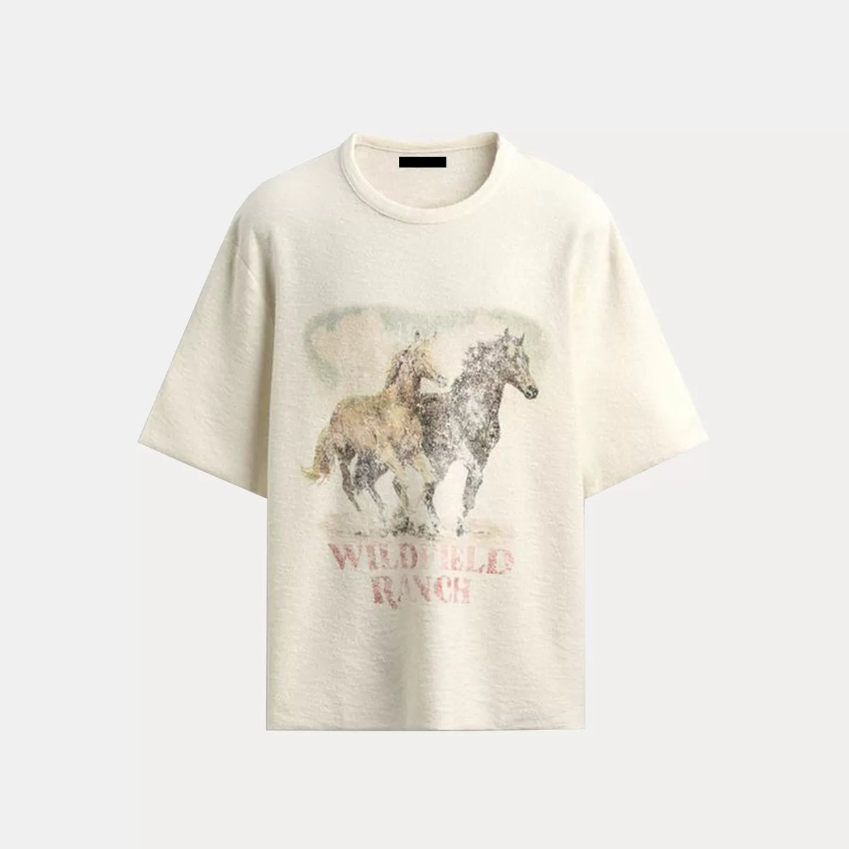 Contrast Print Knit T-Shirt
