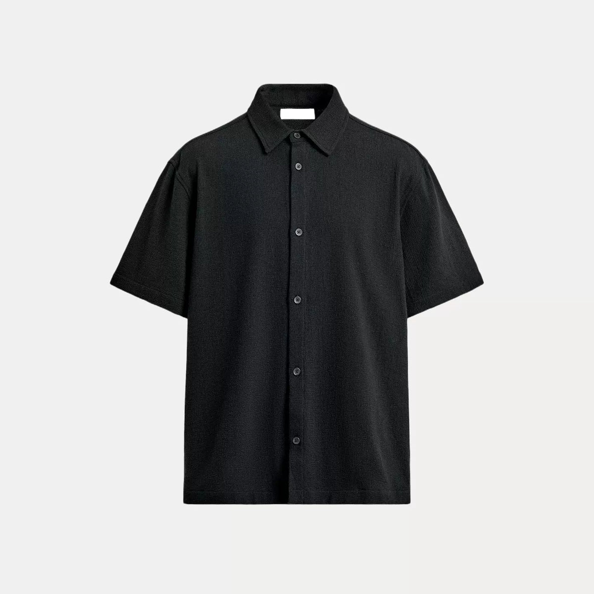Structured Slim Short-Sleeve Shirt
