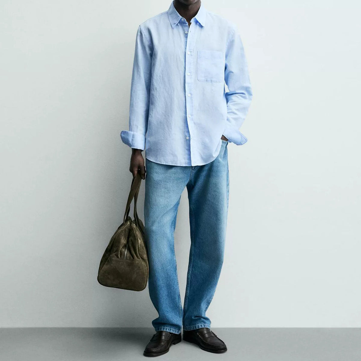 Slim Straight Long-Sleeve Shirt