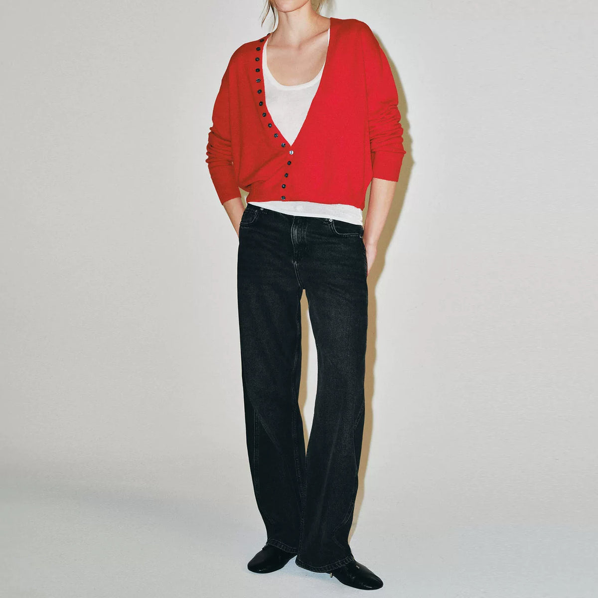 Soft Deep V-Neck Jacket