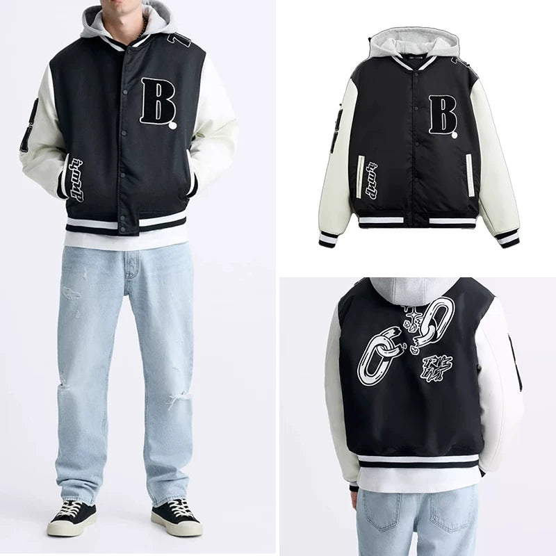 Hooded Pilot Baseball Jacket