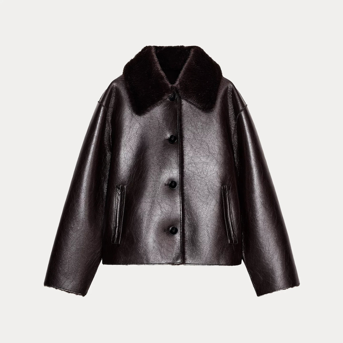 Reversible Faux Leather Jacket
