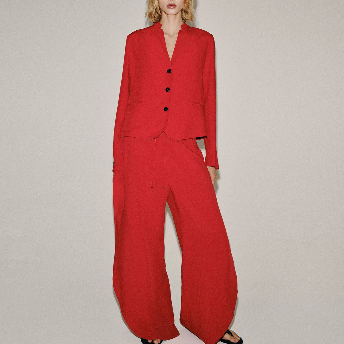 Stand-Collar Blazer