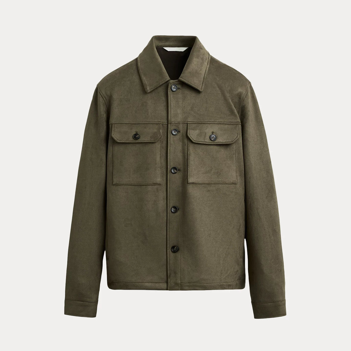 Suede-Effect Overshirt